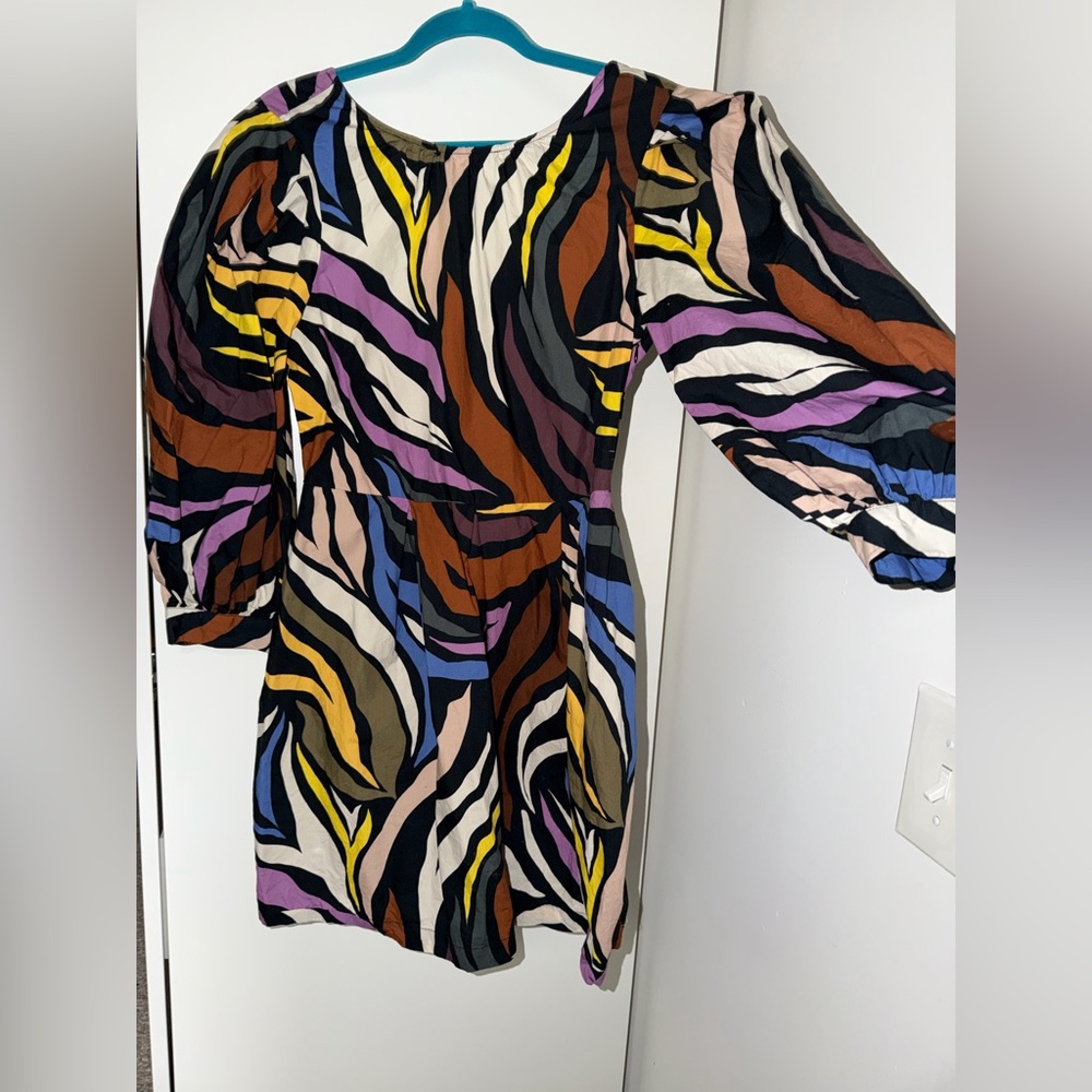 Multicolor Abstract Print Women’s Dress - Picture 2 of 2